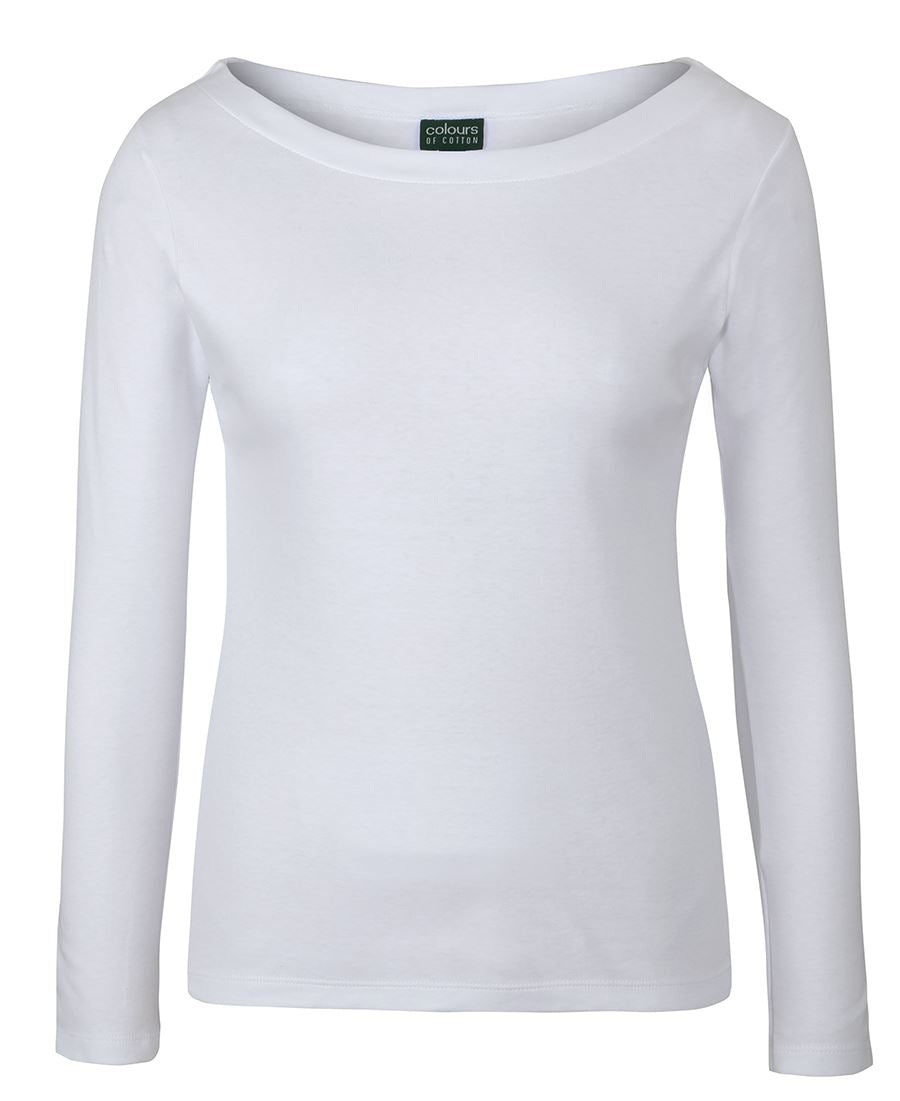 C of C Ladies L/S Boat Neck Tee - Sage