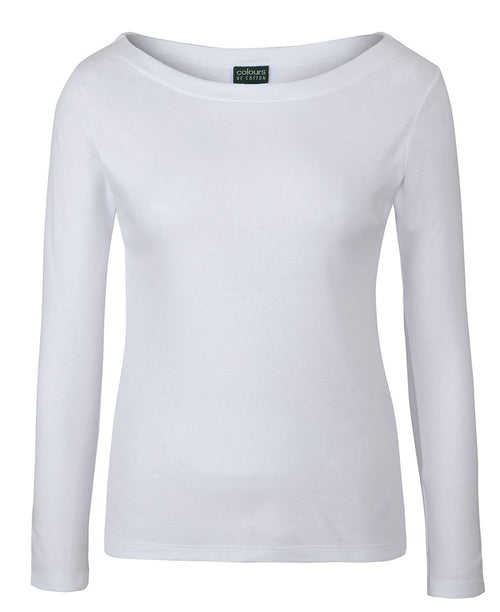 C of C Ladies L/S Boat Neck Tee - Sage