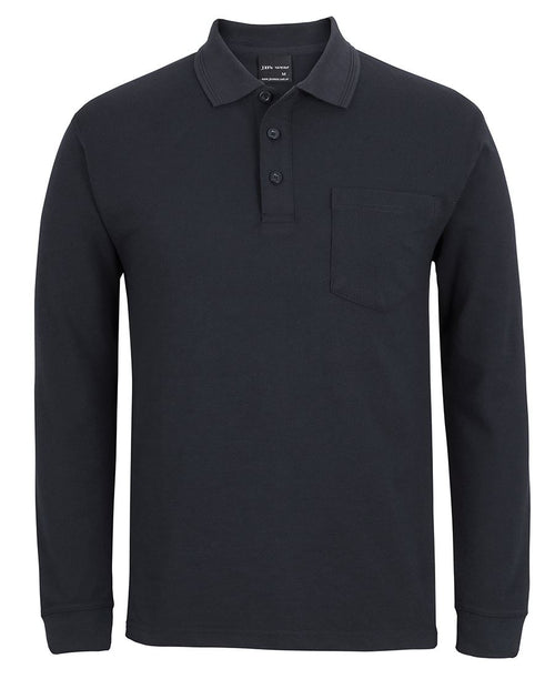 JB's 210 L/S Pocket Polo - Black