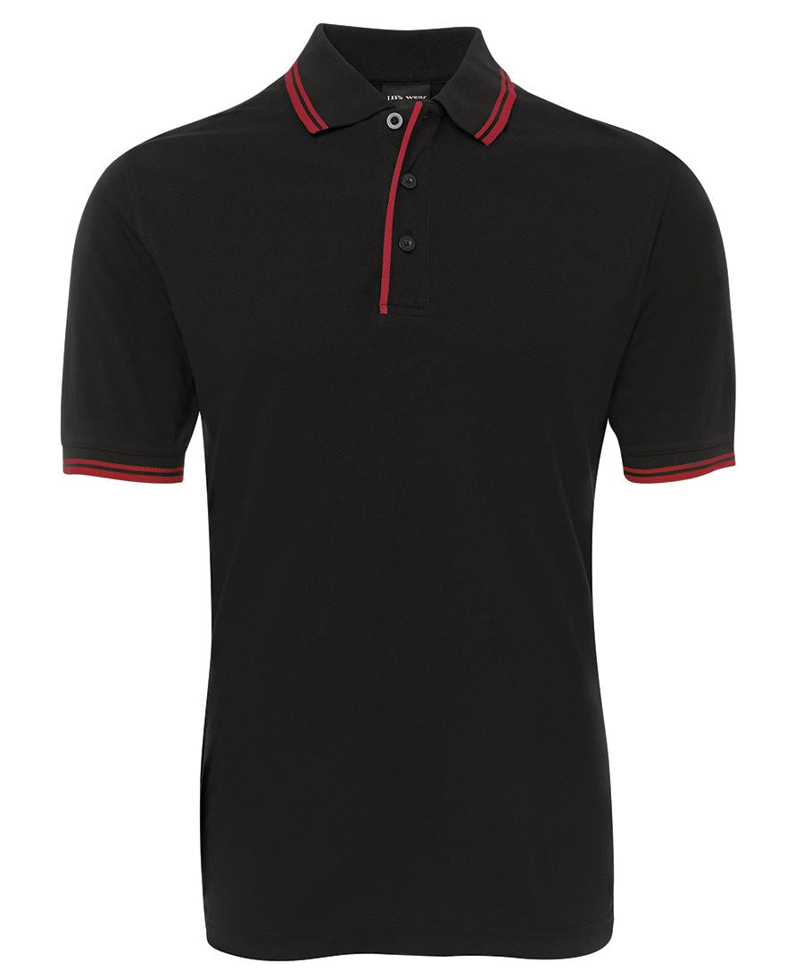 JB's Contrast Polo - 13% Marle/Black