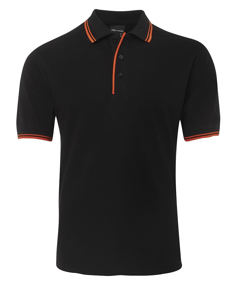 JB's Contrast Polo - 13% Marle/Black