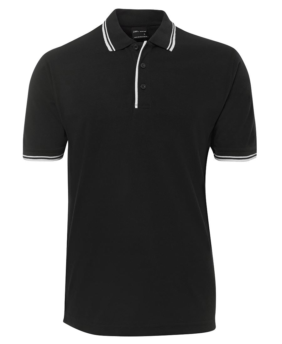 JB's Contrast Polo - 13% Marle/Black