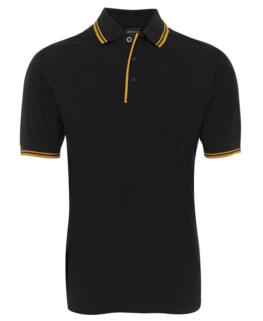 JB's Contrast Polo - 13% Marle/Black
