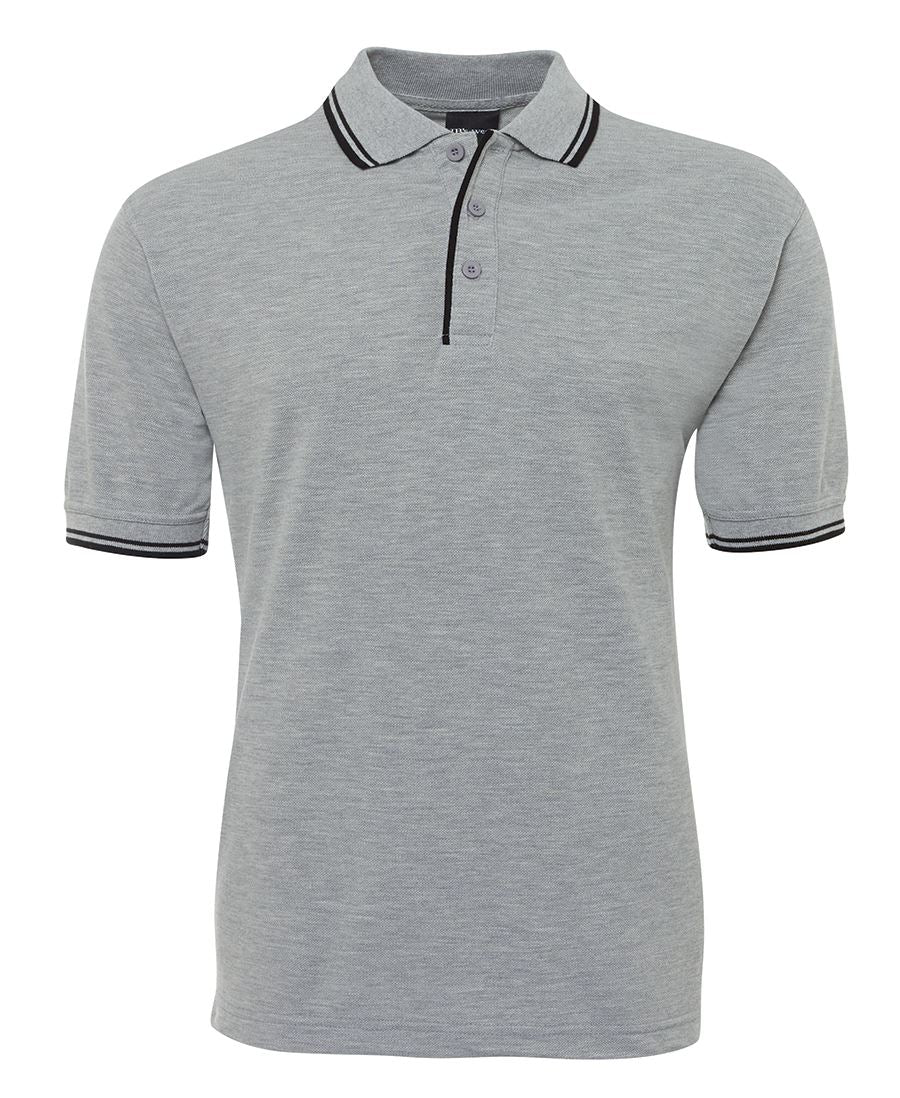 JB's Contrast Polo - 13% Marle/Black