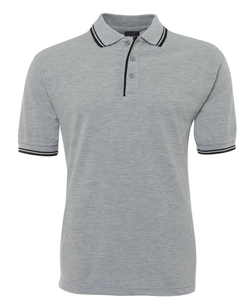 JB's Contrast Polo - 13% Marle/Black