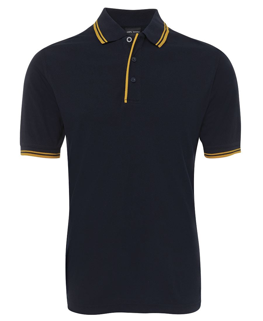 JB's Contrast Polo - 13% Marle/Black
