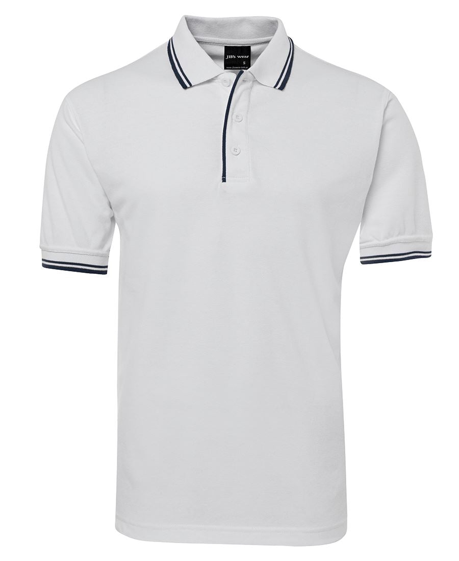 JB's Contrast Polo - Black/Aqua