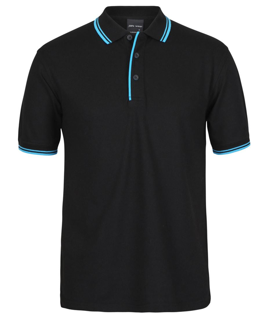 JB's Contrast Polo - 13% Marle/Black