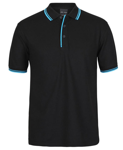 JB's Contrast Polo - 13% Marle/Black