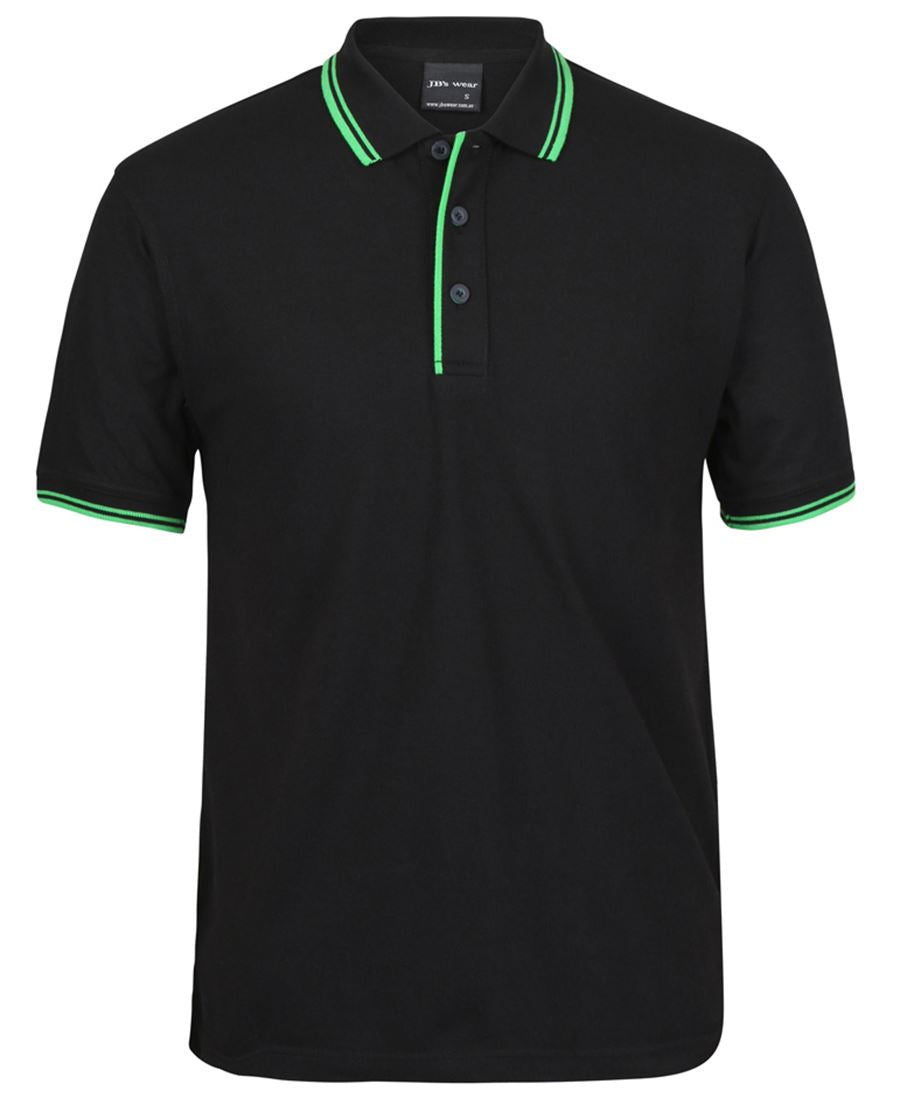 JB's Contrast Polo - 13% Marle/Black
