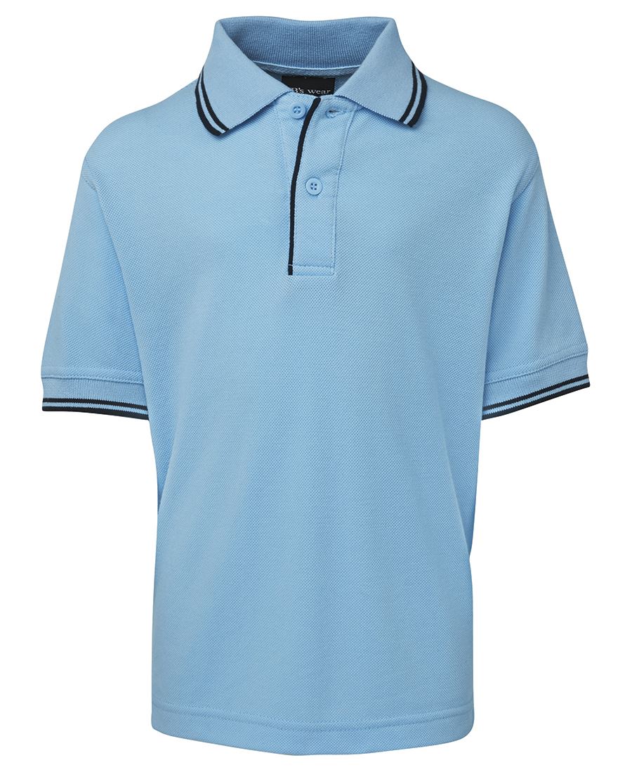JB's Kids Contrast Polo - Bottle/White
