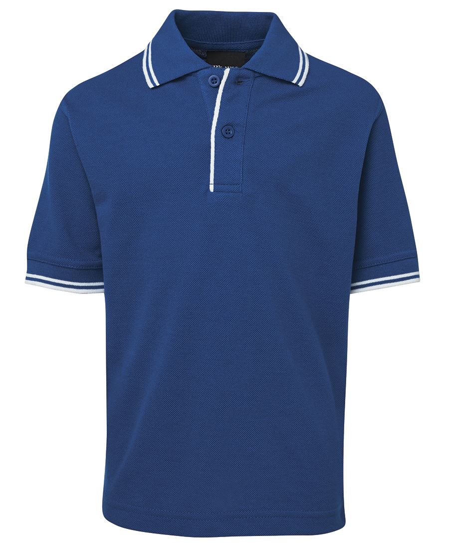 JB's Kids Contrast Polo - Bottle/White