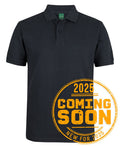C of C 320G Popcorn Cotton Polo - Black