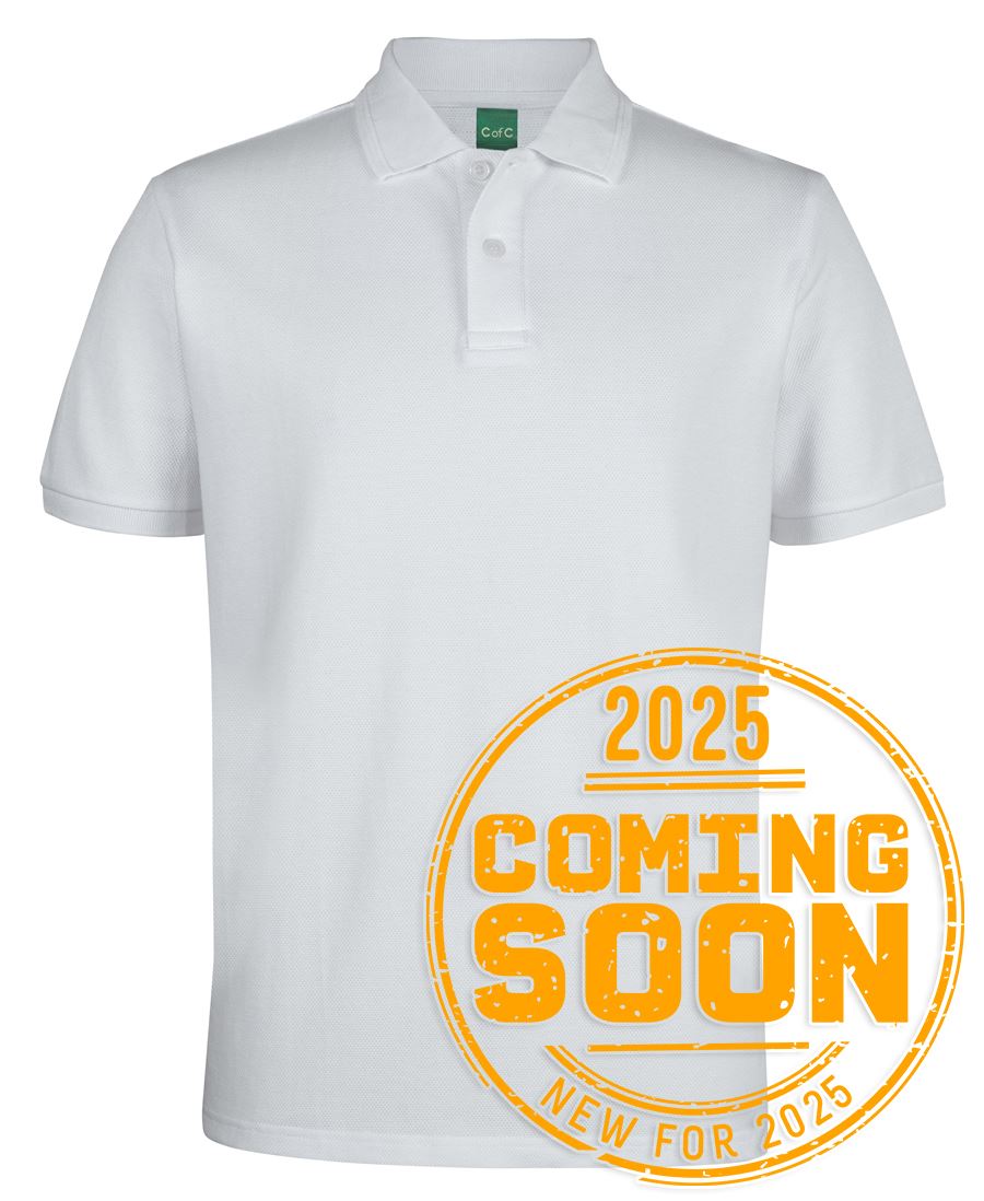 C of C 320G Popcorn Cotton Polo - Black
