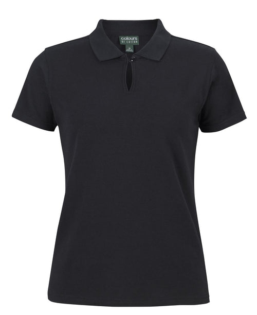 C of C Ladies Cotton S/S Stretch Polo - Black