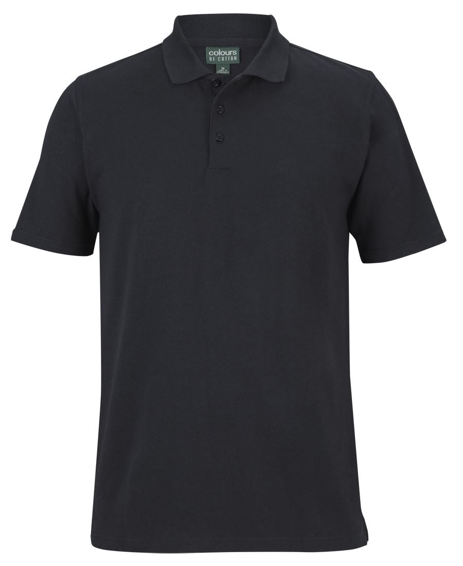 C of C Cotton S/S Stretch Polo - Black