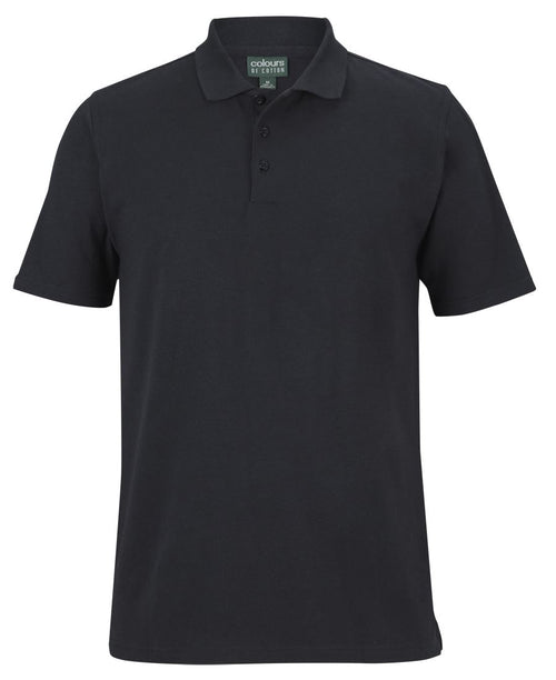 C of C Cotton S/S Stretch Polo - Black