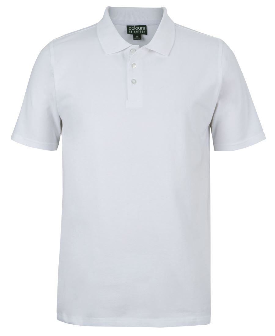 C of C Cotton S/S Stretch Polo - Black