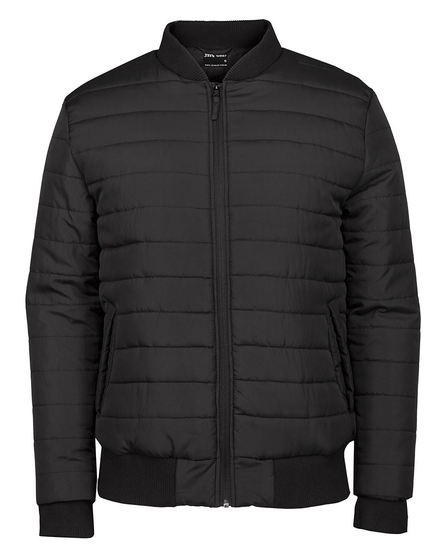 JB's Puffer Bomber Jacket - Black