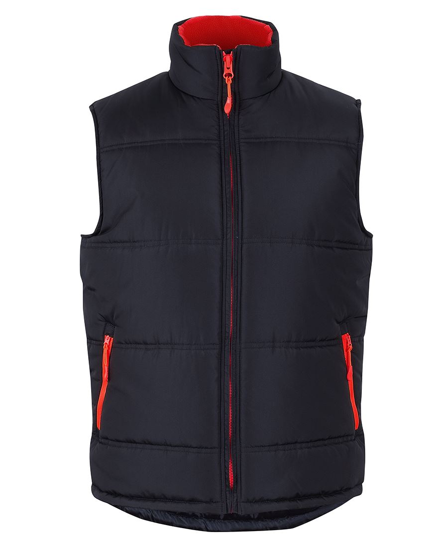 JB's Puffer Contrast Vest - Black/Aqua