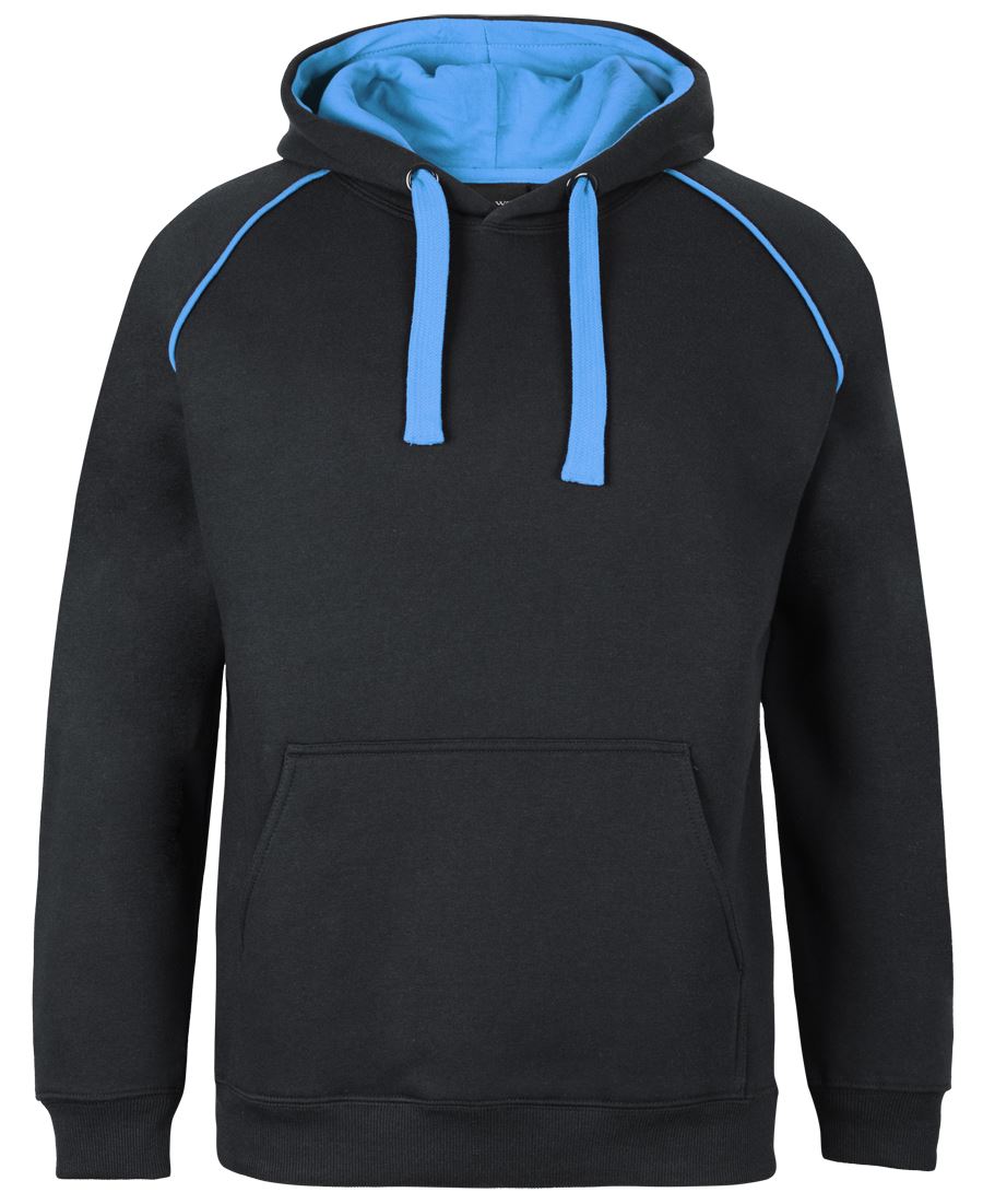 JB's Contrast Fleecy Hoodie - 13% Marle/Aqua