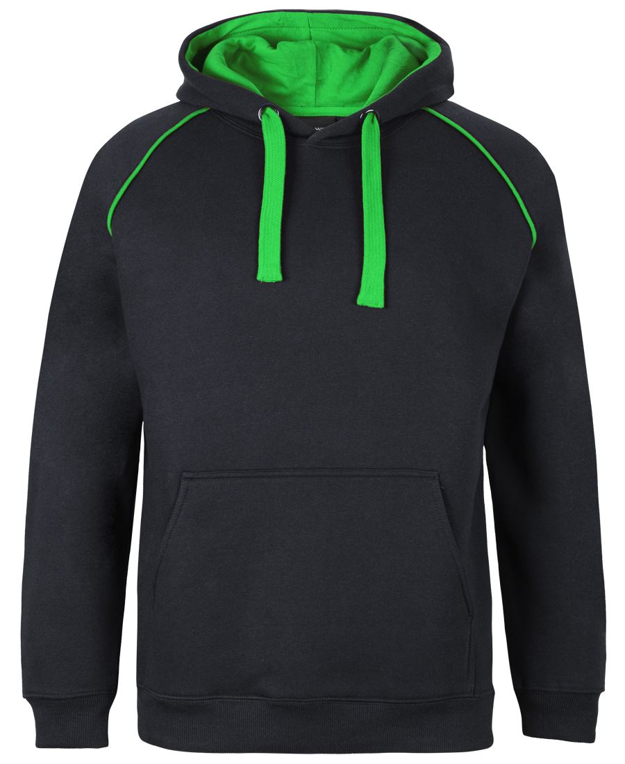 JB's Contrast Fleecy Hoodie - 13% Marle/Aqua