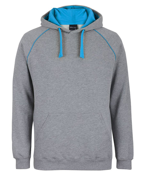 JB's Contrast Fleecy Hoodie - 13% Marle/Aqua