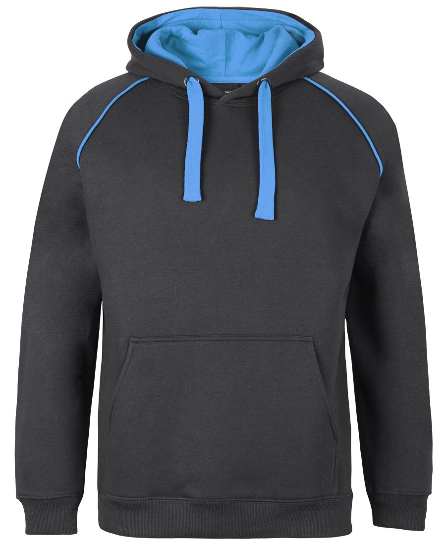 JB's Contrast Fleecy Hoodie - 13% Marle/Aqua