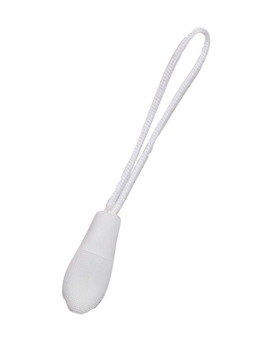 JB's Changeable Zip Puller (10Pk) Lt Grey - White