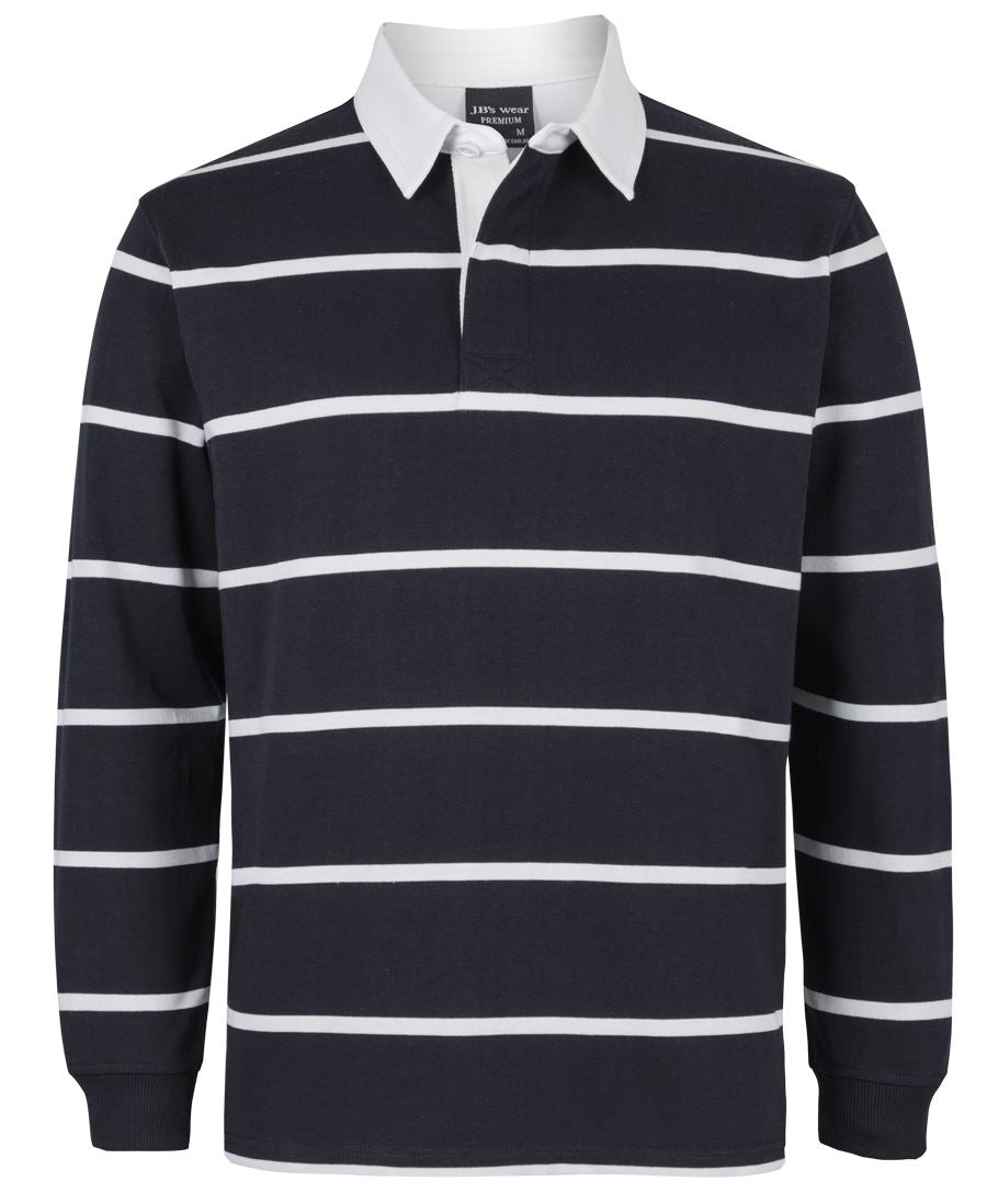 JB's Yarn Dyed Rugby - Black/White
