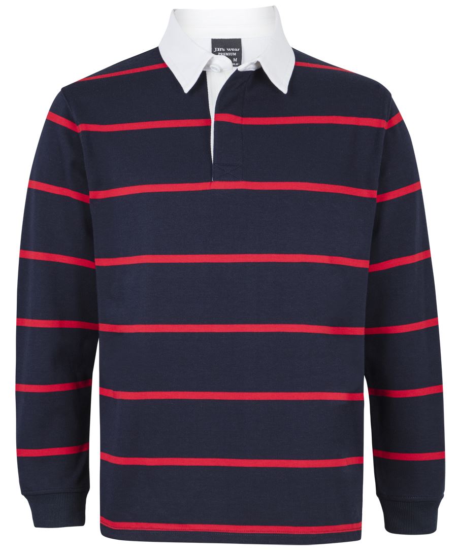 JB's Yarn Dyed Rugby - Black/White