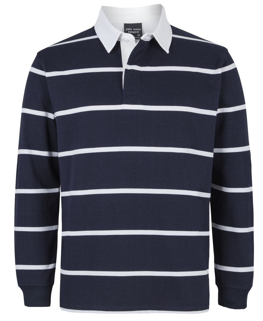 JB's Yarn Dyed Rugby - Black/White