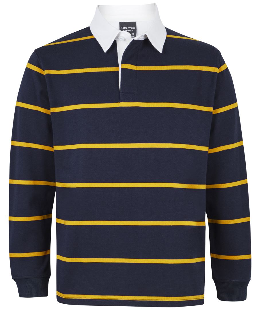 JB's Yarn Dyed Rugby - Black/White