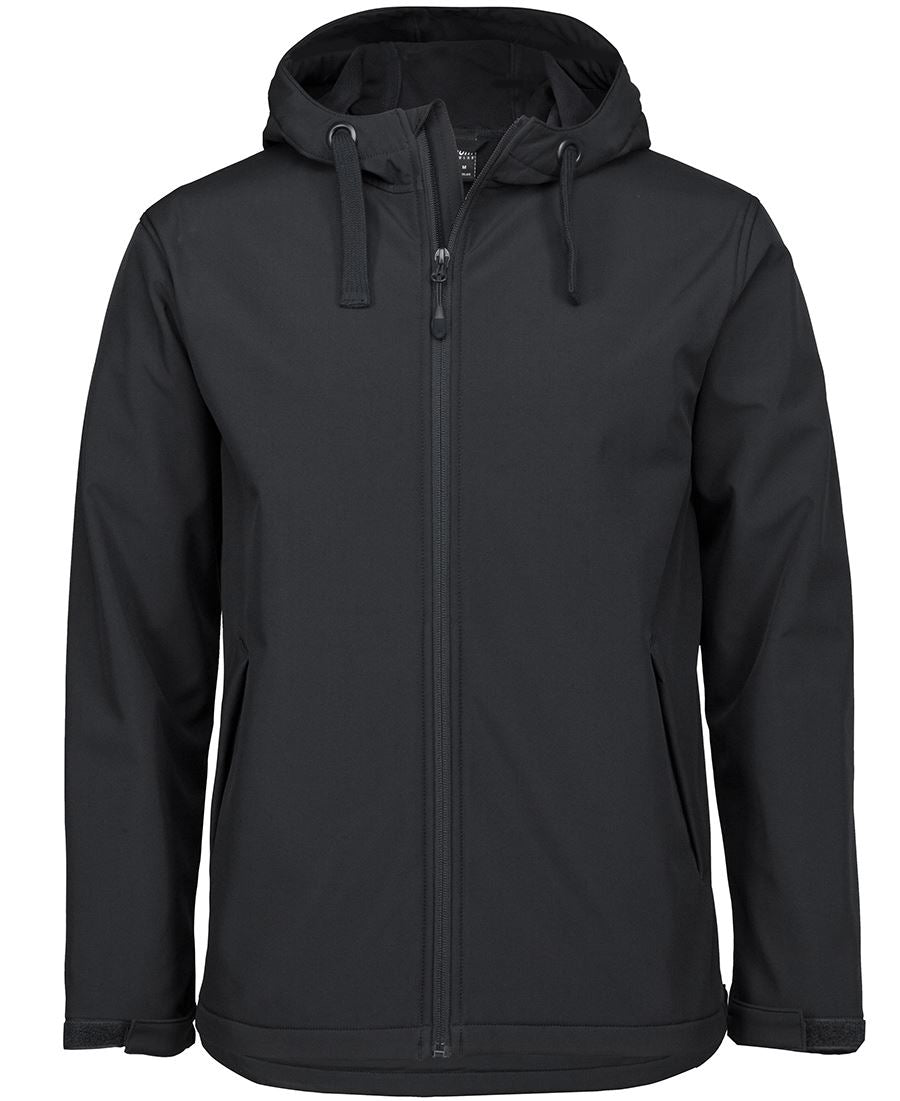PDM Three Layer Hooded Softshell Jacket - Black