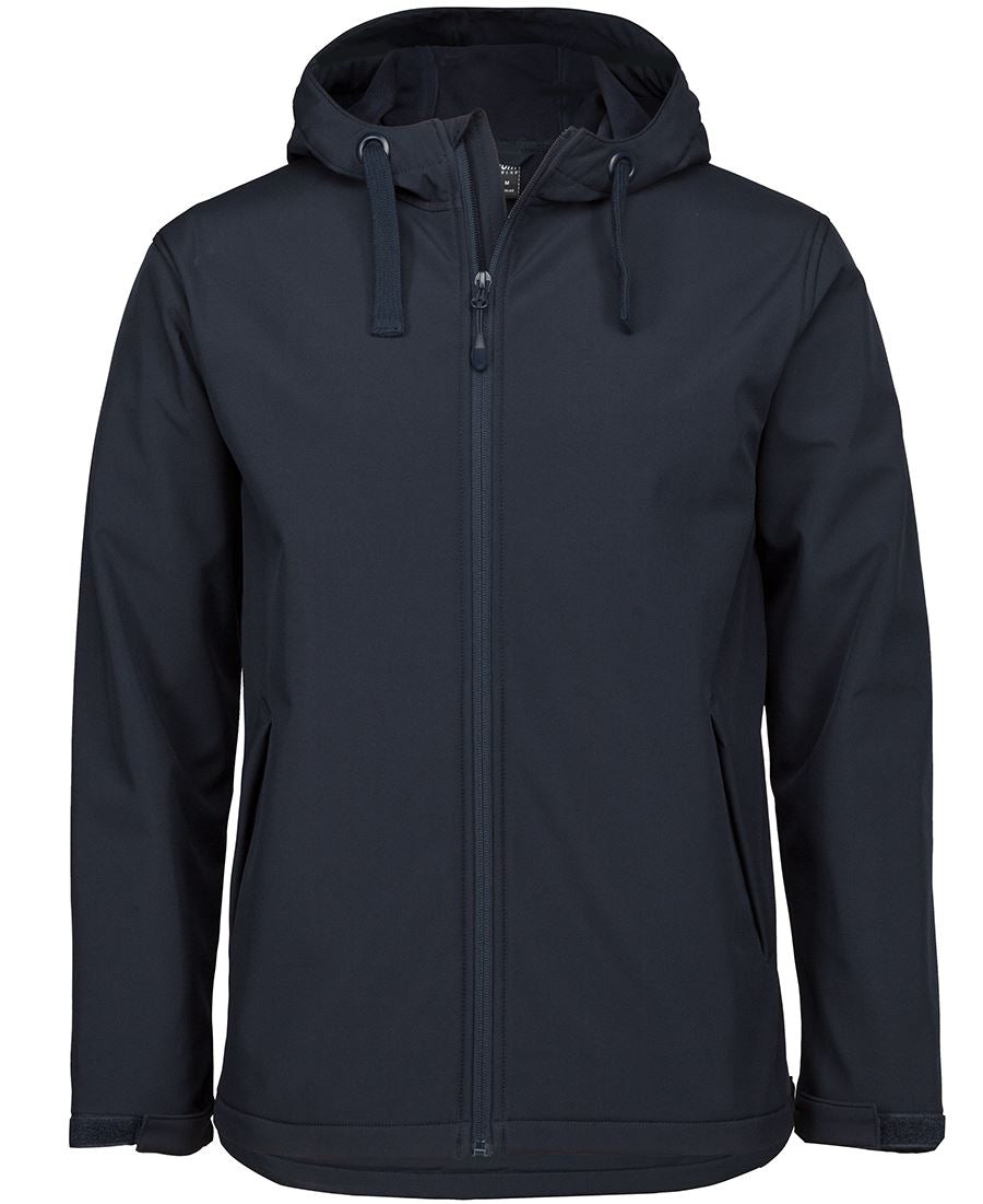 PDM Three Layer Hooded Softshell Jacket - Black