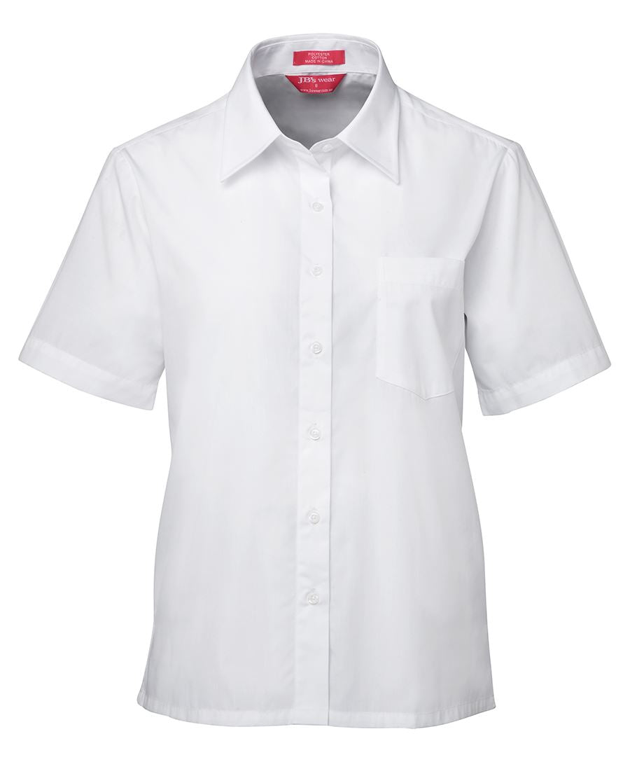JB's Ladies S/S Original Poplin Shirt - White