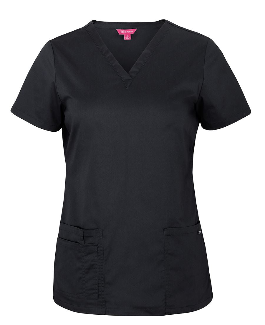 JB's Ladies Premium Scrub Top - Black
