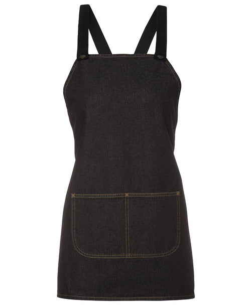 JB's Cross Back 65X71 Bib Denim Apron (Without Strap) - Black