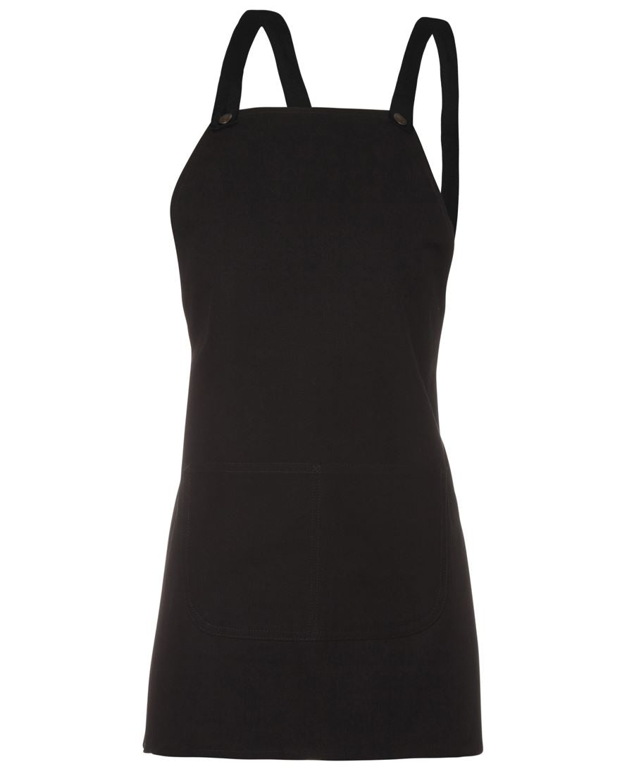 JB's Cross Back 65X71 Bib Canvas Apron (Without Strap) - Black