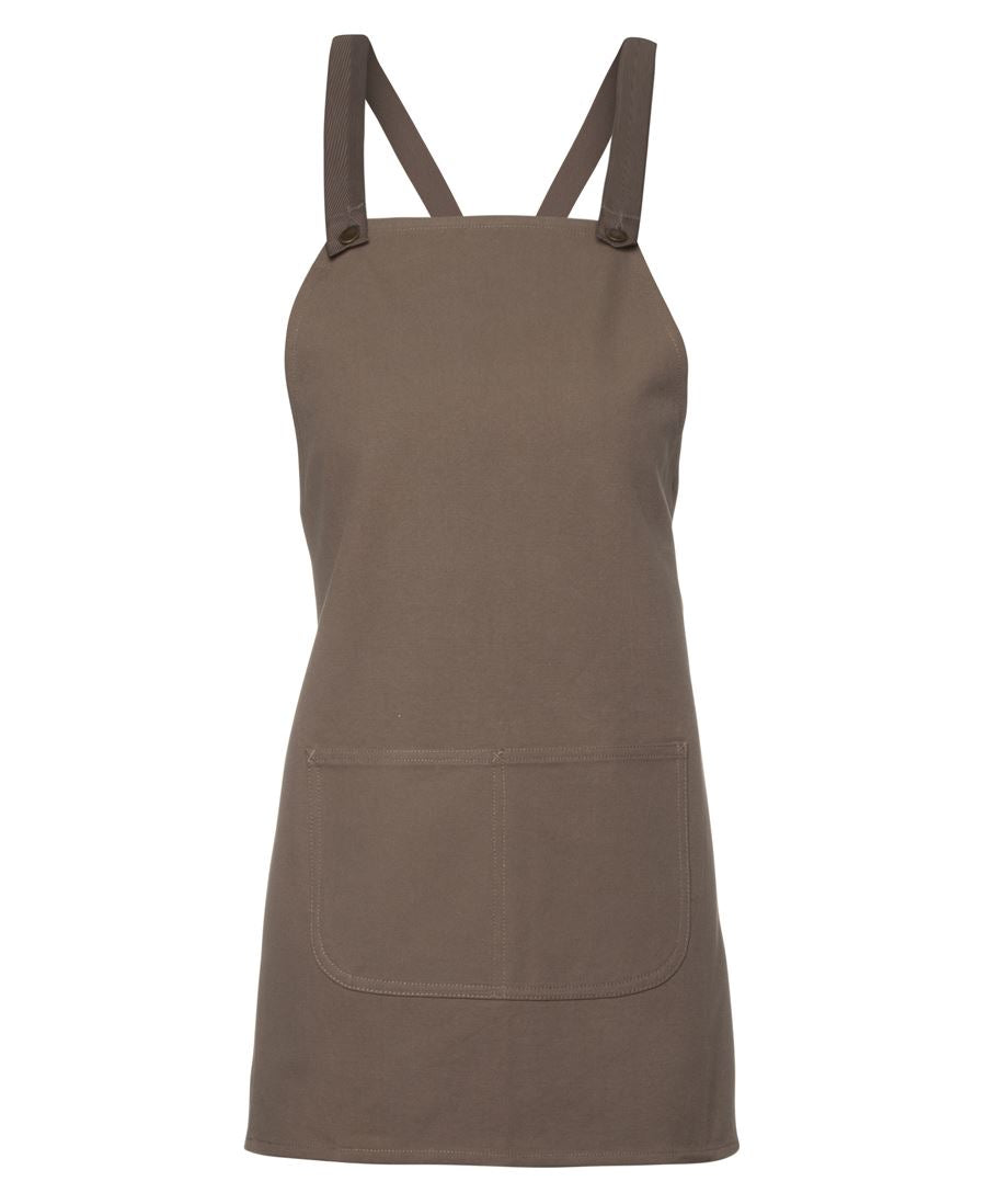 JB's Cross Back 65X71 Bib Canvas Apron (Without Strap) - Latte