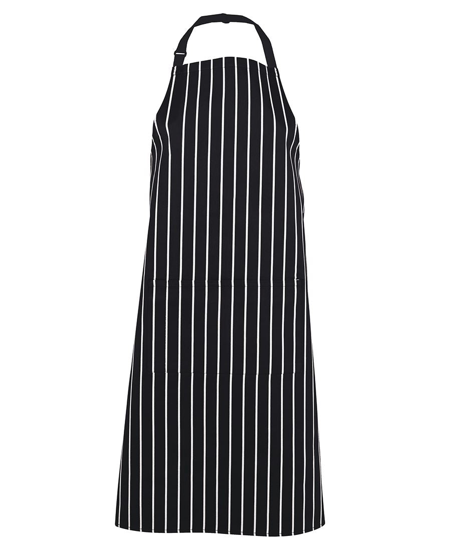 JB's Bib Striped Apron - Black/White