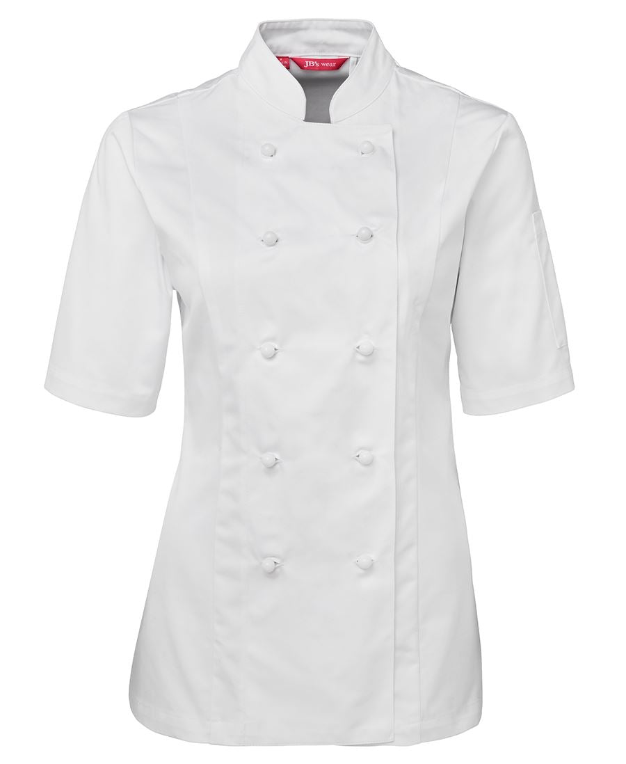 JB's Ladies S/S Chef'S Jacket - Black
