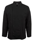 JB's L/S Snap Button Chefs Jacket - Black