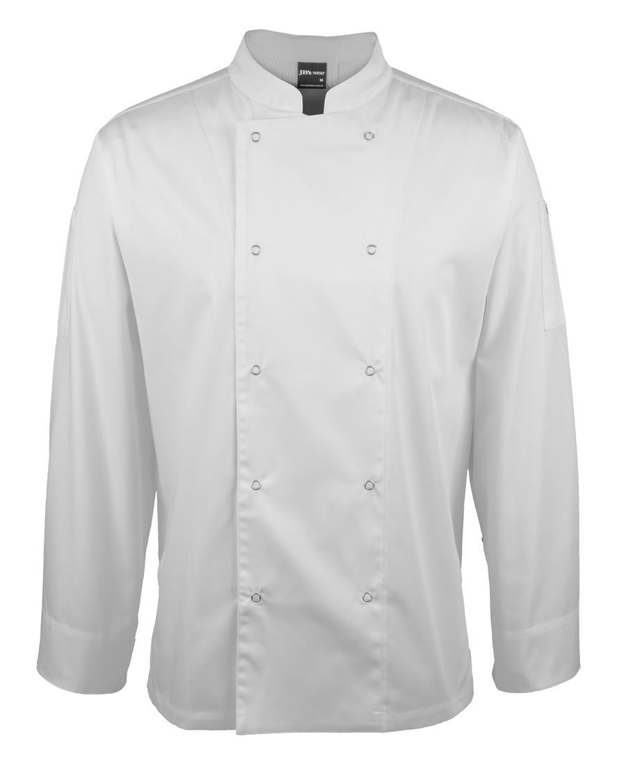 JB's L/S Snap Button Chefs Jacket - Black