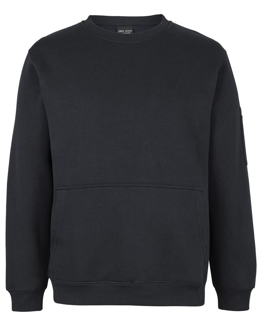 JB's 350 Premium Trade Crew Neck Fleece - Black/Black