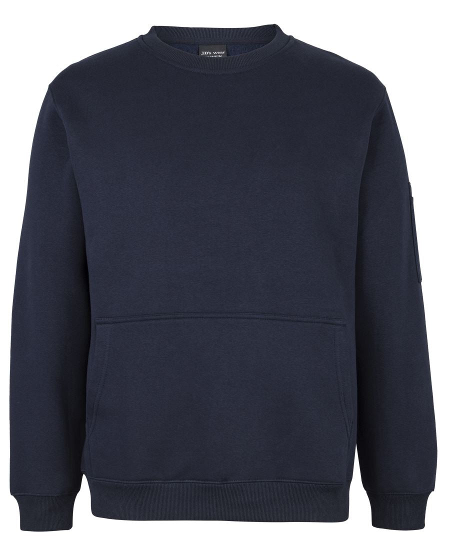 JB's 350 Premium Trade Crew Neck Fleece - Black/Black