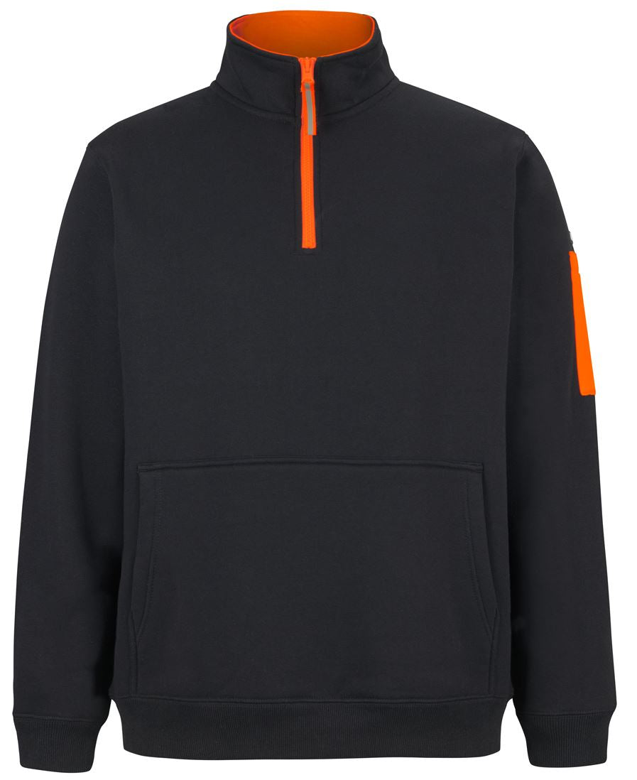 JB's 350 Premium Trade 1/2 Zip Fleece - 13% Marle/Black