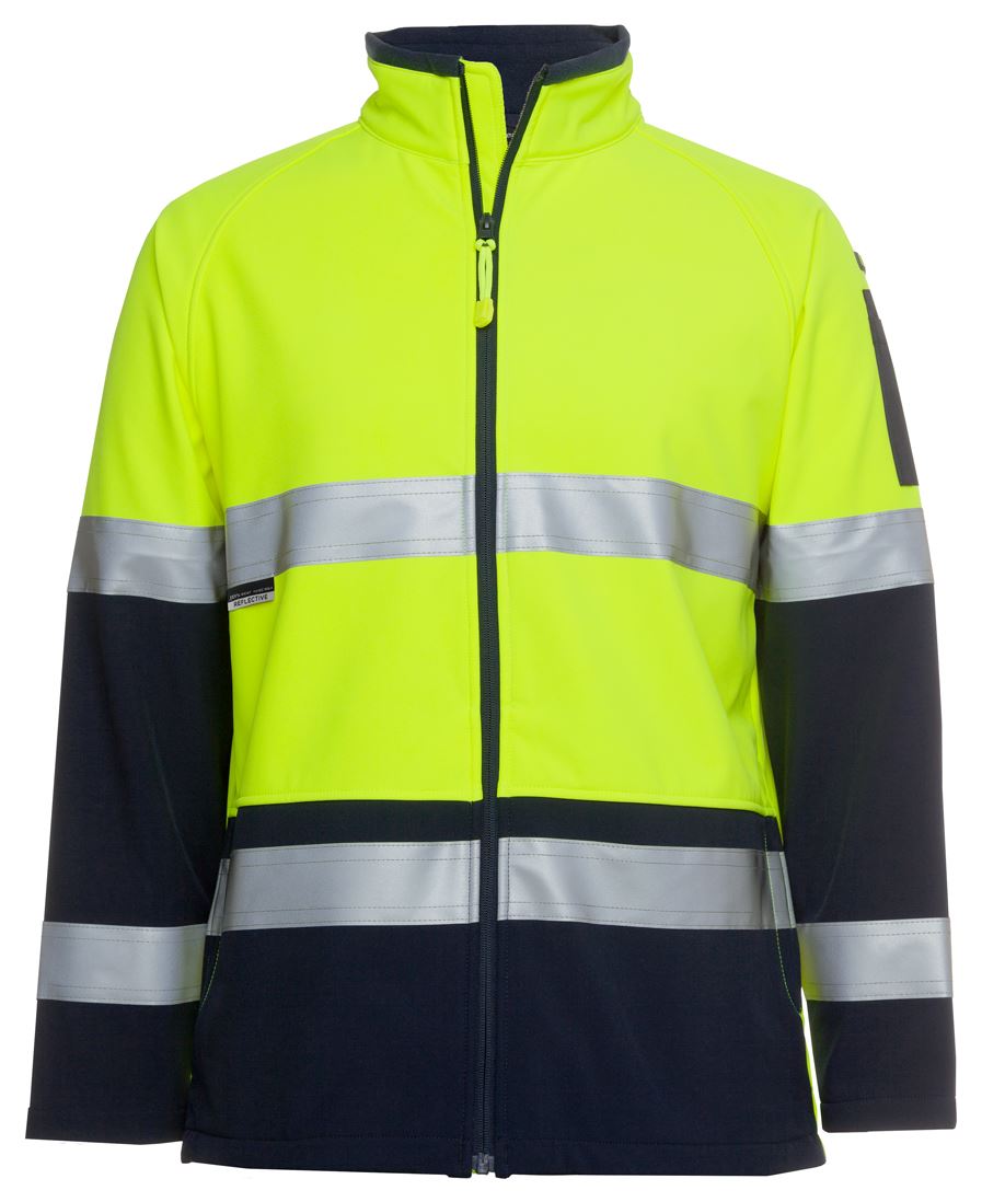 JB's HV 4602.1 (D+N) Softshell Jacket - Lime/Navy