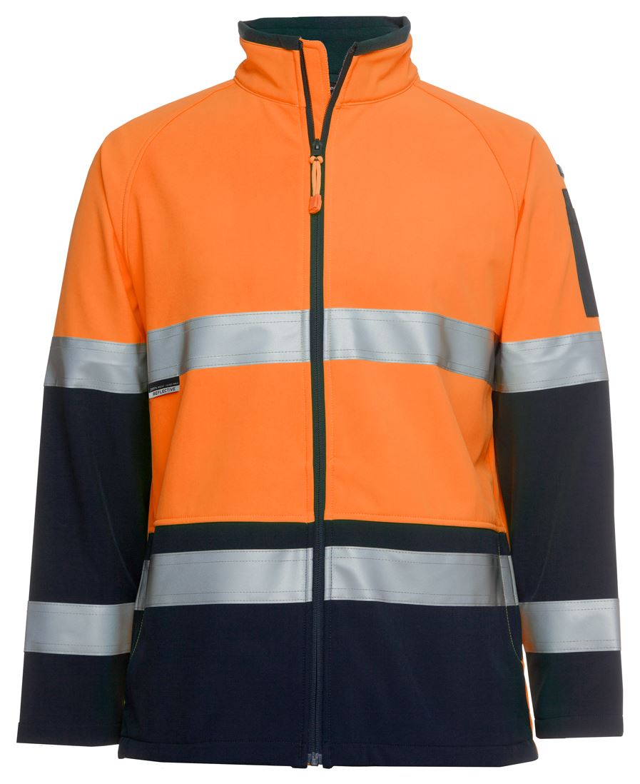 JB's HV 4602.1 (D+N) Softshell Jacket - Lime/Navy
