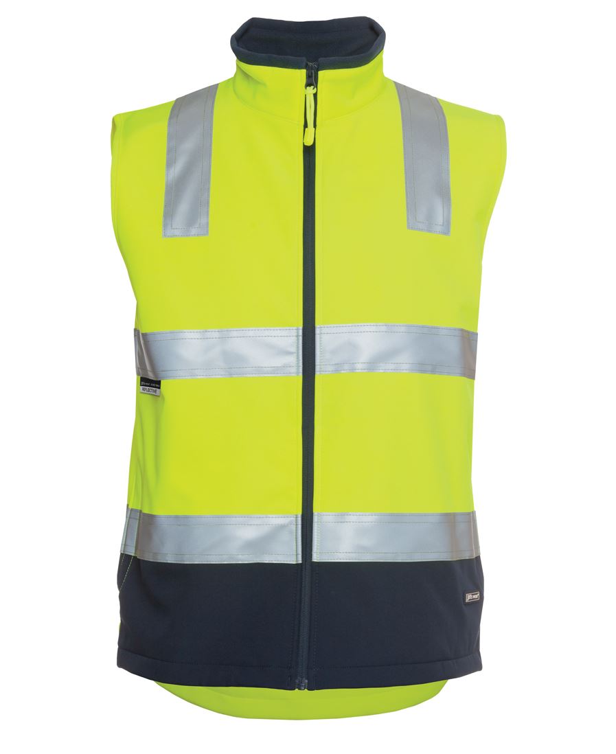 JB's HV 4602.1 (D+N) Softshell Vest - Lime/Navy